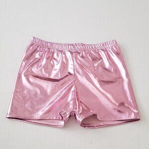 Womens Pink Shimmer Shorts